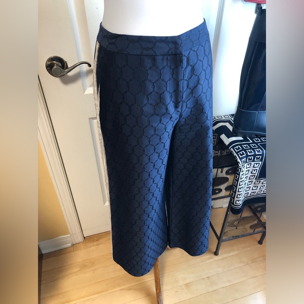 Sachin + Babi Navy wide leg ankle length pants trouser